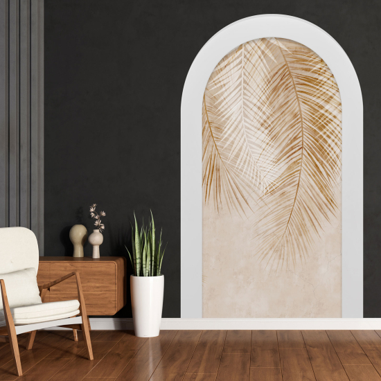 Optical Illusions Arch Wall Sticker - Leaves