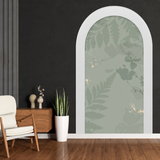 Optical Illusions Arch Wall Sticker - Leaves