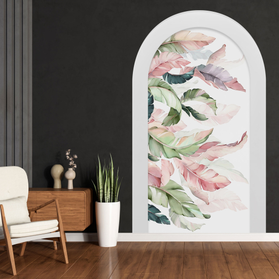 Optical Illusions Arch Wall Sticker - Leaves