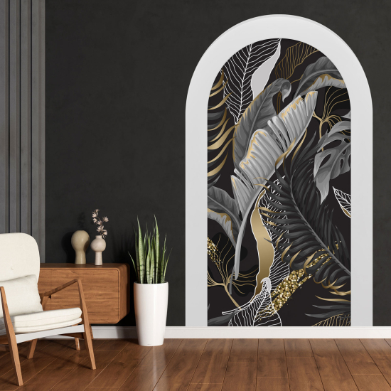 Optical Illusions Arch Wall Sticker - Leaves