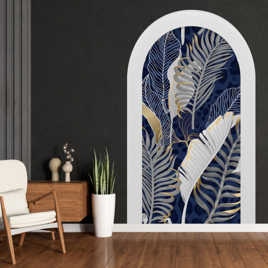 Optical Illusions Arch Wall Sticker - Leaves