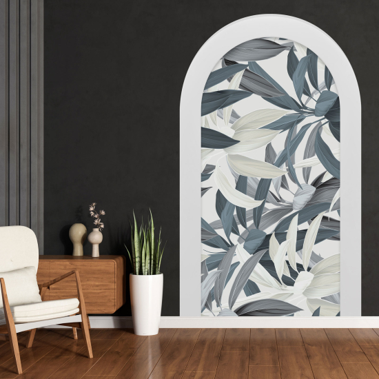 Optical Illusions Arch Wall Sticker - Leaves