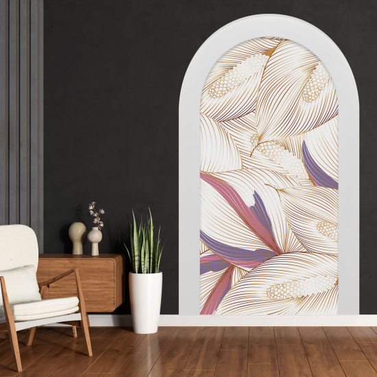 Optical Illusions Arch Wall Sticker - Leaves