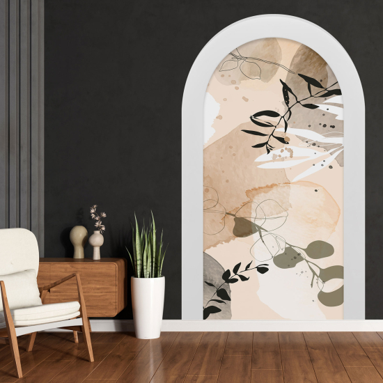 Optical Illusions Arch Wall Sticker - Leaves