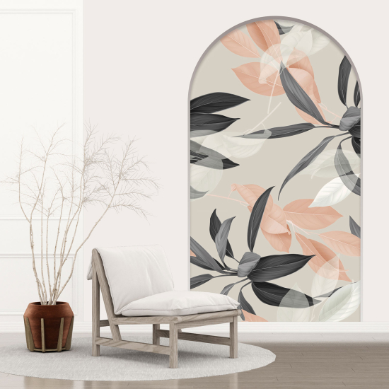 Optical Illusions Arch Wall Sticker - Leaves