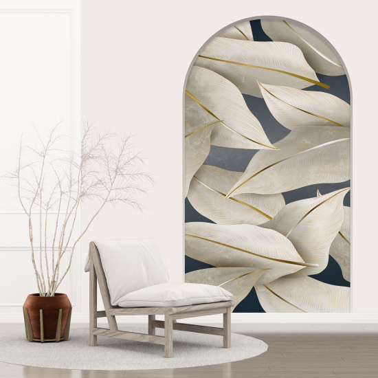 Optical Illusions Arch Wall Sticker - Leaves