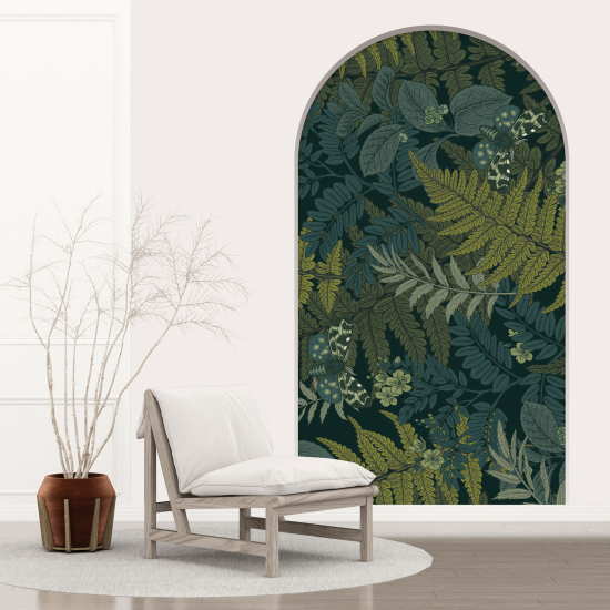 Optical Illusions Arch Wall Sticker - Leaves