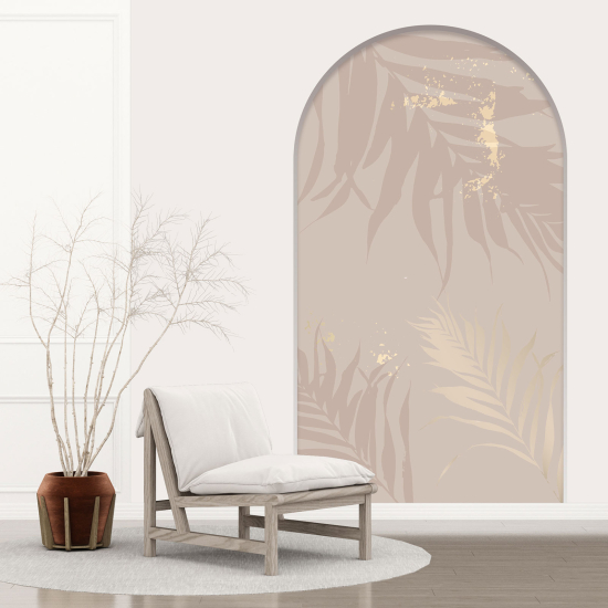 Optical Illusions Arch Wall Sticker - Leaves