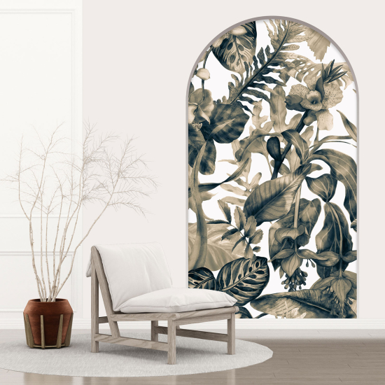 Optical Illusions Arch Wall Sticker - Leaves