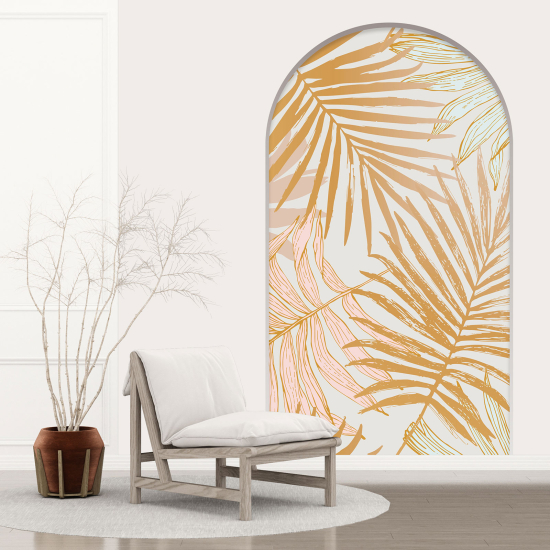 Optical Illusions Arch Wall Sticker - Leaves