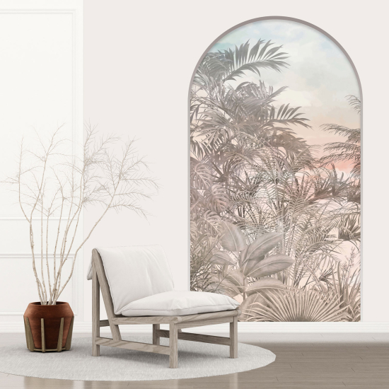 Optical Illusions Arch Wall Sticker - Leaves