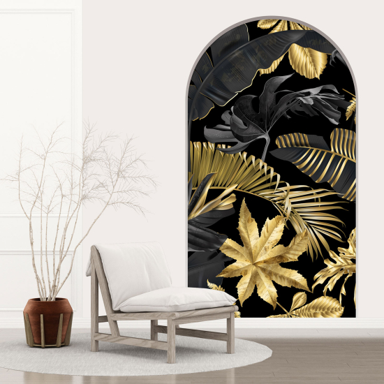 Optical Illusions Arch Wall Sticker - Leaves