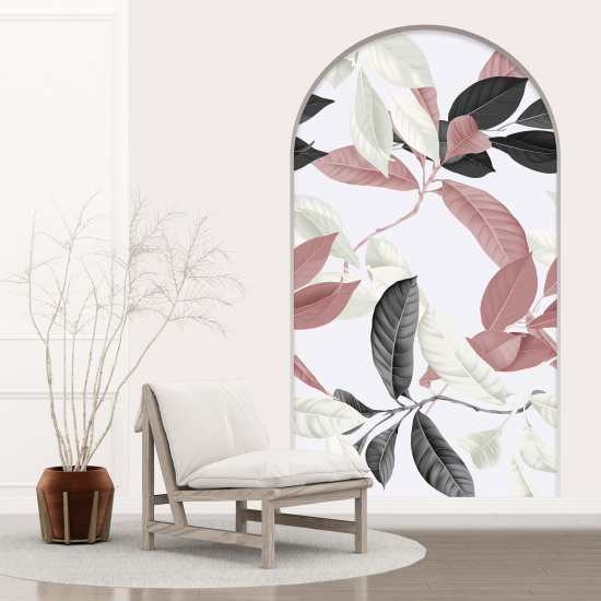 Optical Illusions Arch Wall Sticker - Leaves