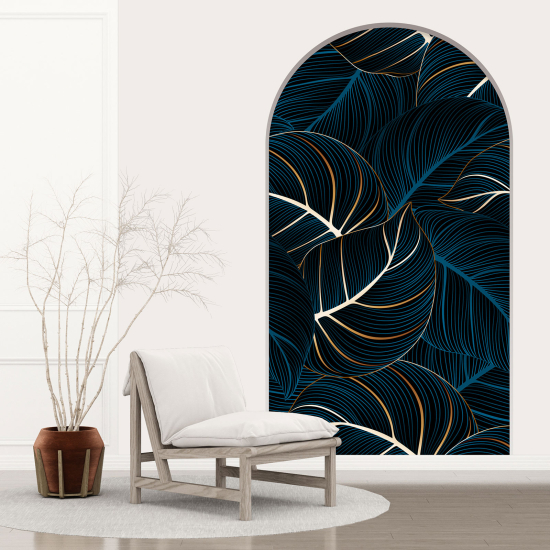 Optical Illusions Arch Wall Sticker - Leaves