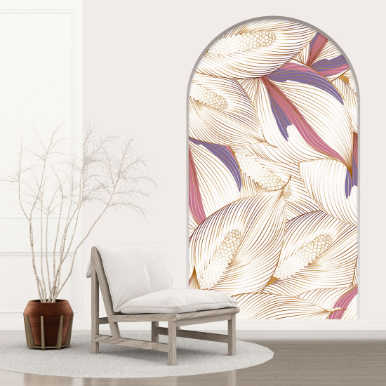 Optical Illusions Arch Wall Sticker - Leaves