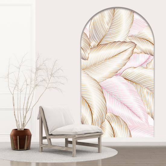 Optical Illusions Arch Wall Sticker - Leaves