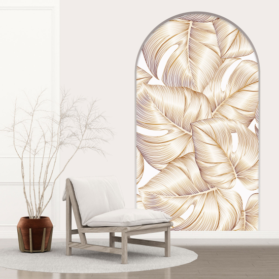 Optical Illusions Arch Wall Sticker - Leaves