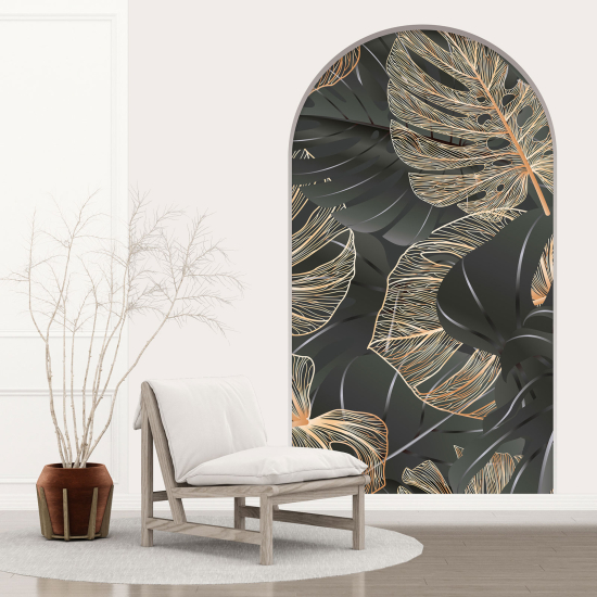 Optical Illusions Arch Wall Sticker - Leaves