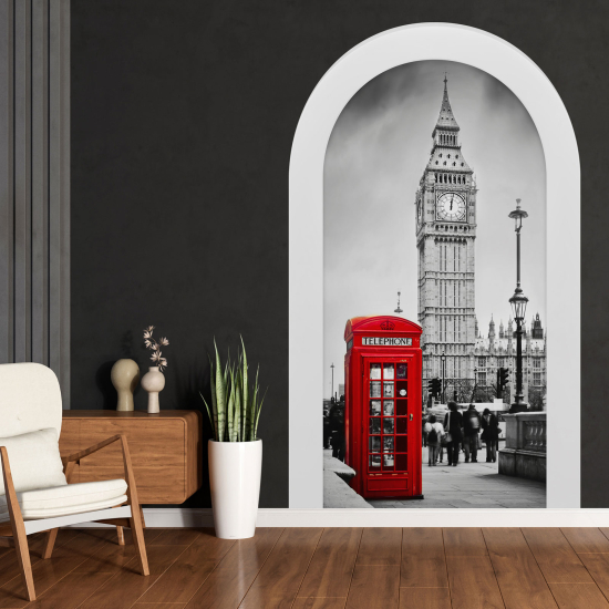 Optical Illusions Arch Wall Sticker - London