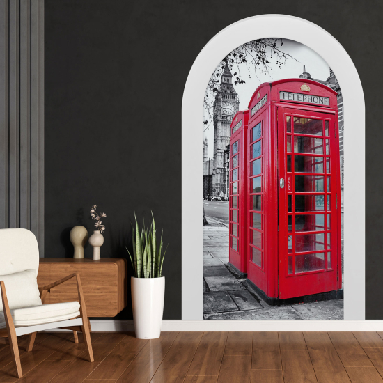 Optical Illusions Arch Wall Sticker - London