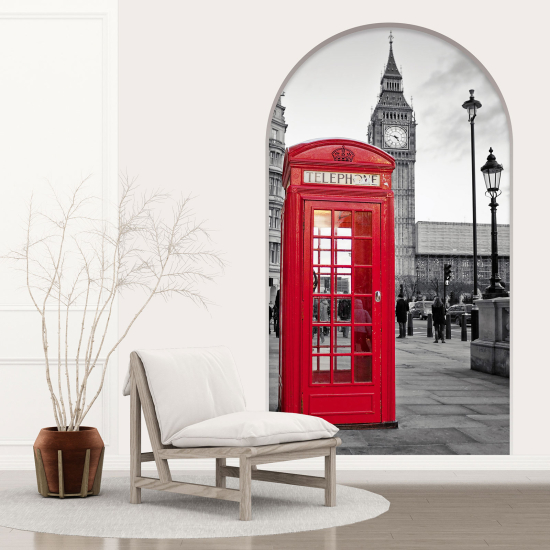 Optical Illusions Arch Wall Sticker - London