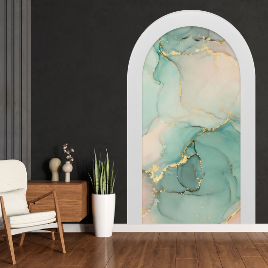 Optical Illusions Arch Wall Sticker - Marbled Effect