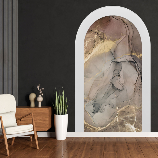 Optical Illusions Arch Wall Sticker - Marbled Effect