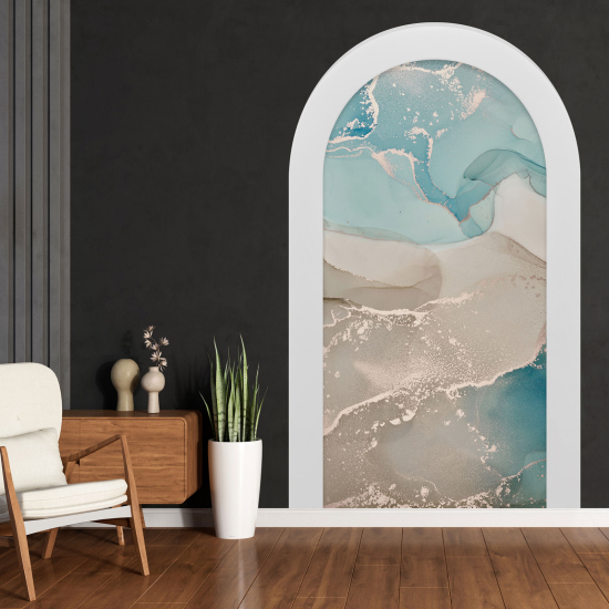 Optical Illusions Arch Wall Sticker - Marbled Effect