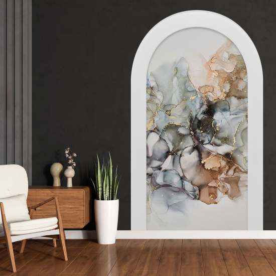 Optical Illusions Arch Wall Sticker - Marbled Effect