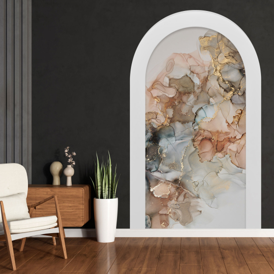 Optical Illusions Arch Wall Sticker - Marbled Effect