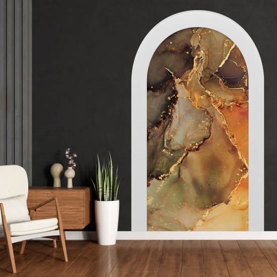 Optical Illusions Arch Wall Sticker - Marbled Effect