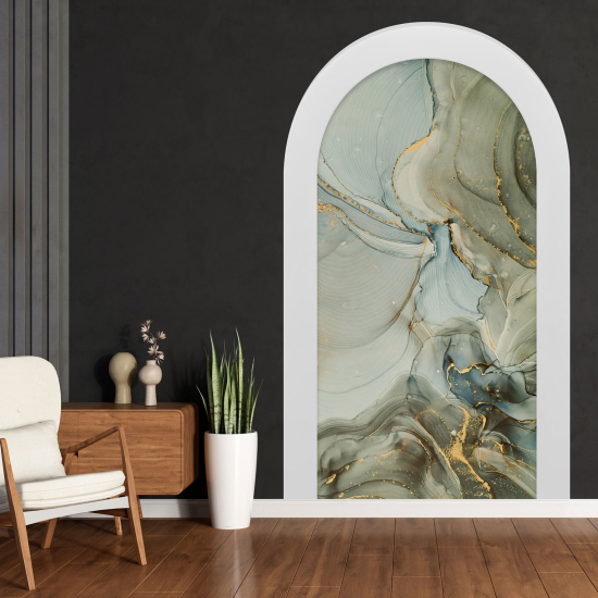 Optical Illusions Arch Wall Sticker - Marbled Effect