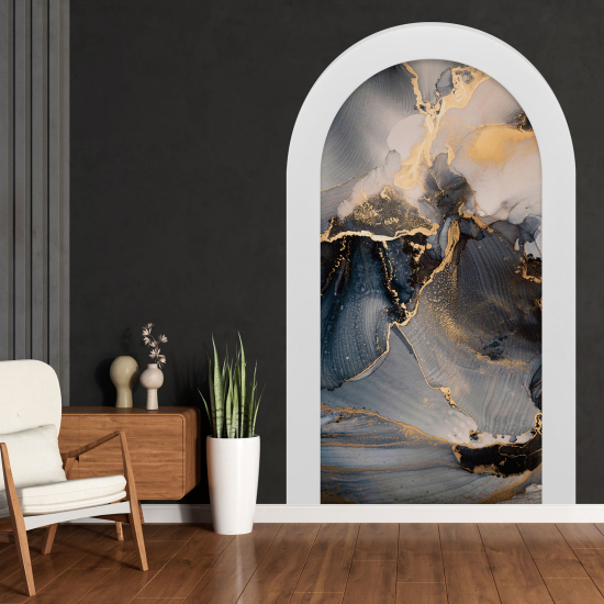 Optical Illusions Arch Wall Sticker - Marbled Effect