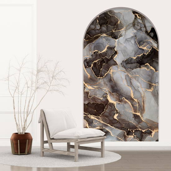 Optical Illusions Arch Wall Sticker - Marbled Effect