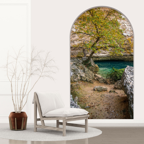 Optical Illusions Arch Wall Sticker - Nature