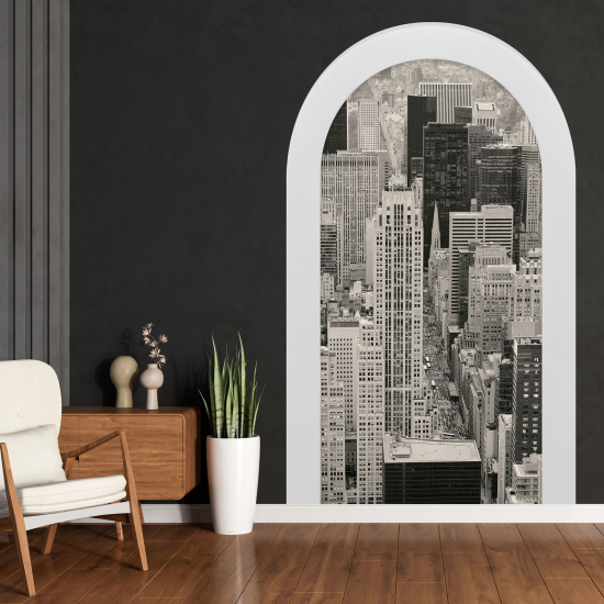 Optical Illusions Arch Wall Sticker - New York