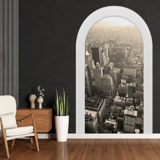 Optical Illusions Arch Wall Sticker - New York