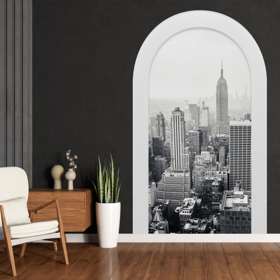 Optical Illusions Arch Wall Sticker - New York