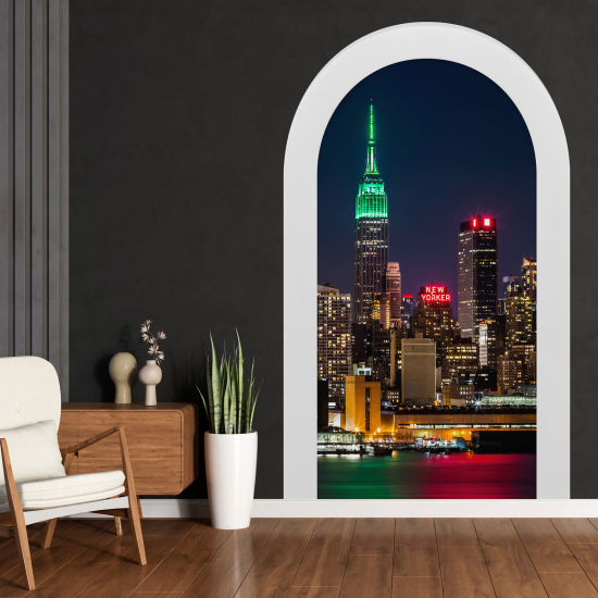 Optical Illusions Arch Wall Sticker - New York