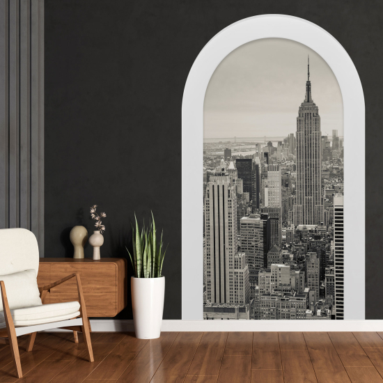 Optical Illusions Arch Wall Sticker - New York