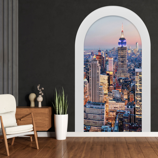 Optical Illusions Arch Wall Sticker - New York