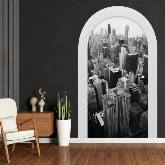 Optical Illusions Arch Wall Sticker - New York