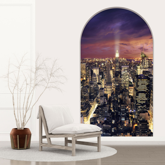 Optical Illusions Arch Wall Sticker - New York