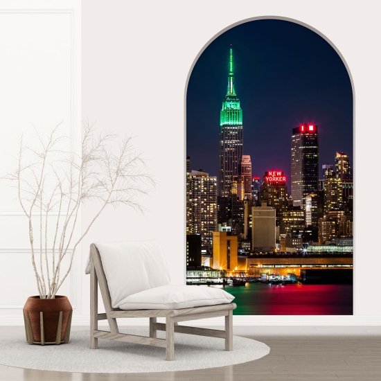 Optical Illusions Arch Wall Sticker - New York