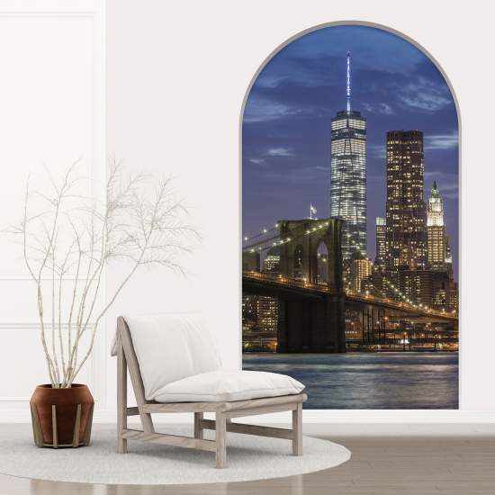 Optical Illusions Arch Wall Sticker - New York