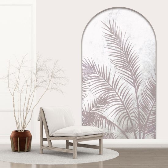 Optical Illusions Arch Wall Sticker - Palm Leaves