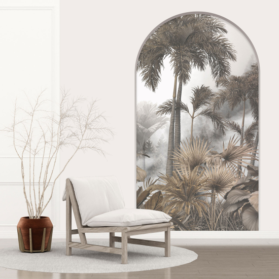 Optical Illusions Arch Wall Sticker - Palm trees