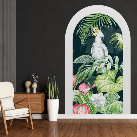 Optical Illusions Arch Wall Sticker - Parrot