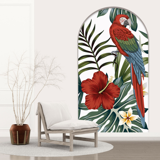 Optical Illusions Arch Wall Sticker - Parrot