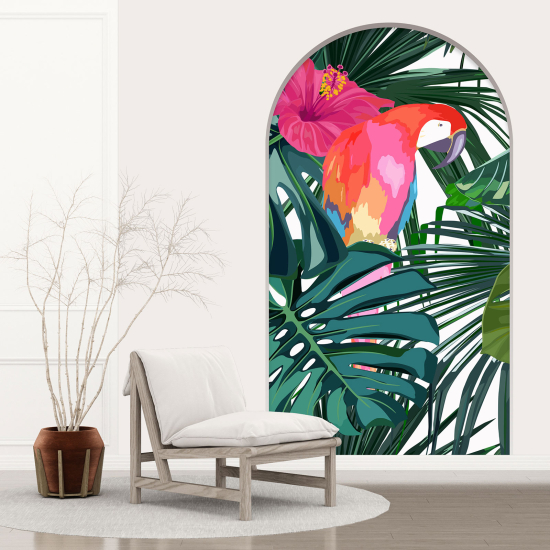 Optical Illusions Arch Wall Sticker - Parrot